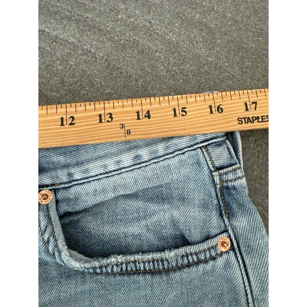 Free People We The People Distressed Denim Mini Shorts Fray Hem Size 28 (fit 32) - Picture 4 of 7